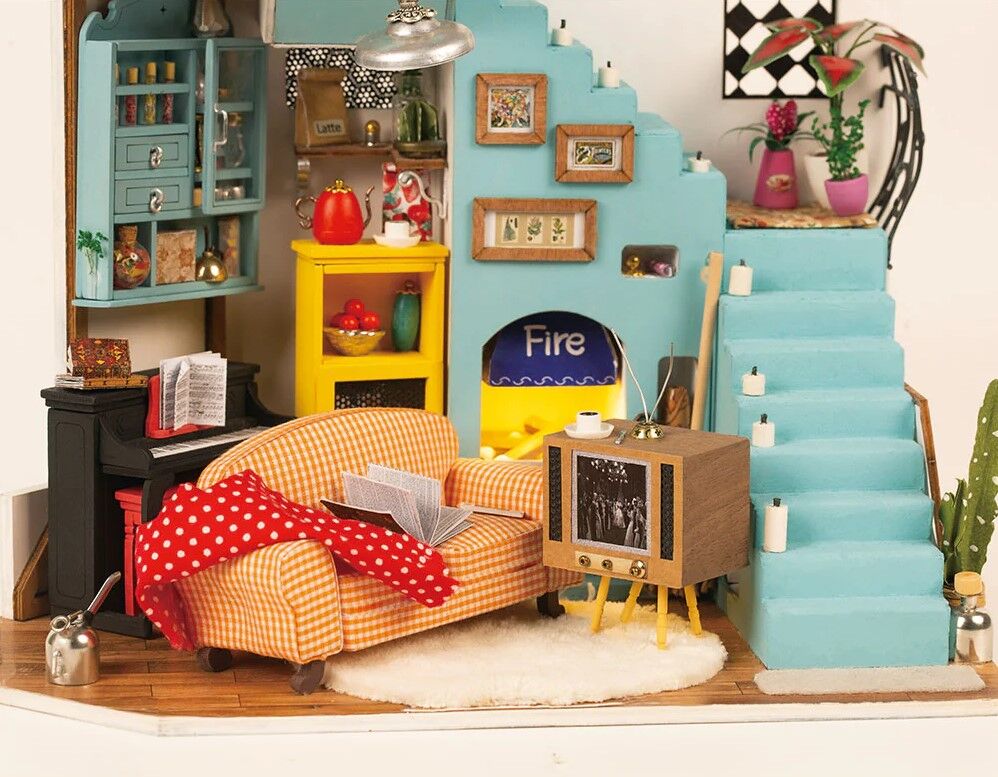 Rolife Wooden Model - DIY Miniature House Joy's Peninsula Living Room