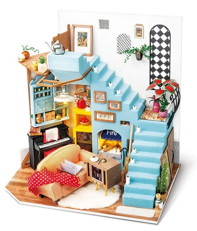 Rolife Wooden Model - DIY Miniature House Joy's Peninsula Living Room