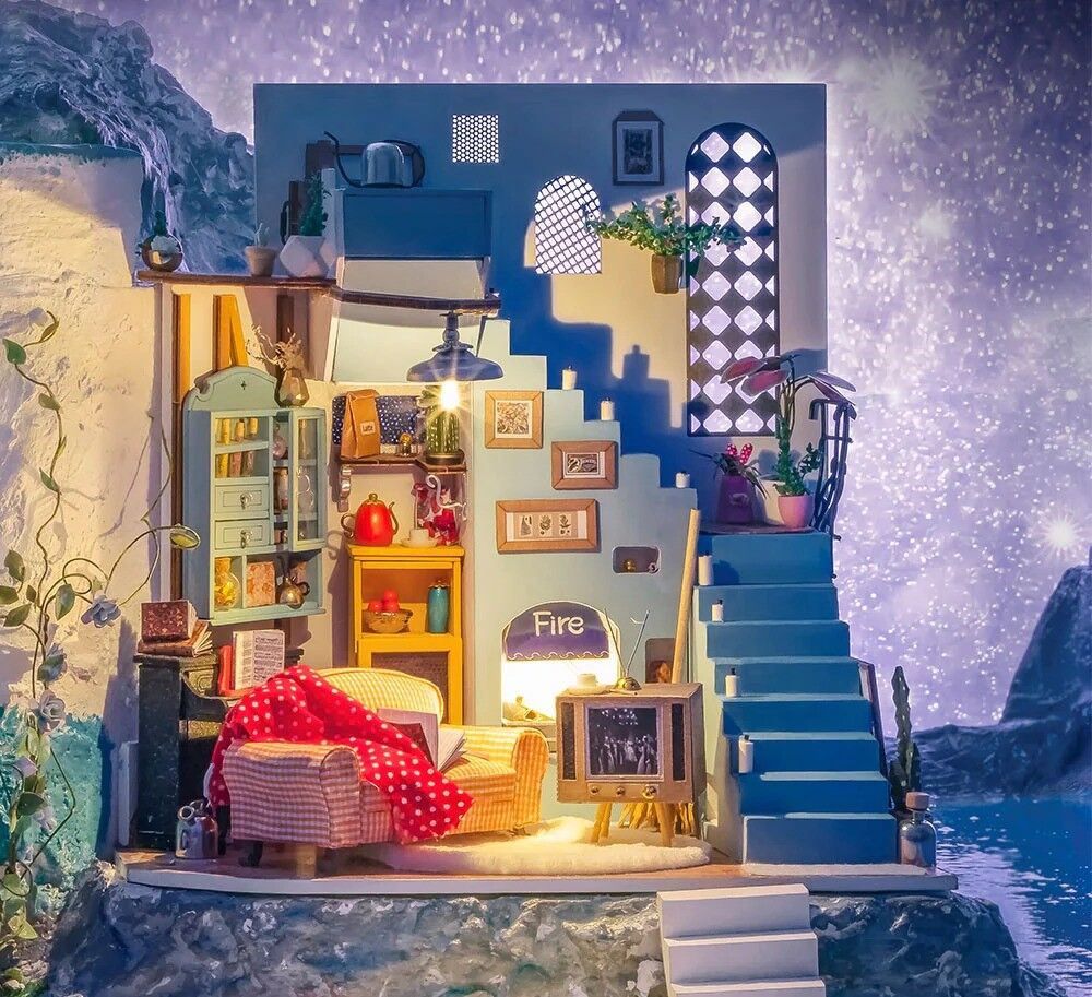 Rolife Wooden Model - DIY Miniature House Joy's Peninsula Living Room