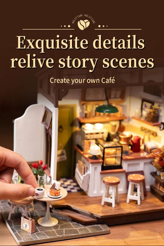 Rolife Wooden Model - DIY Miniature House Flavoury Café