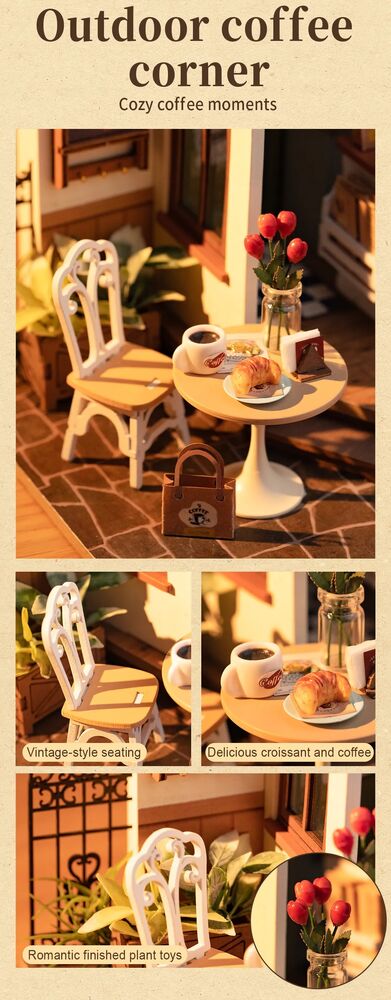 Rolife Wooden Model - DIY Miniature House Flavoury Café