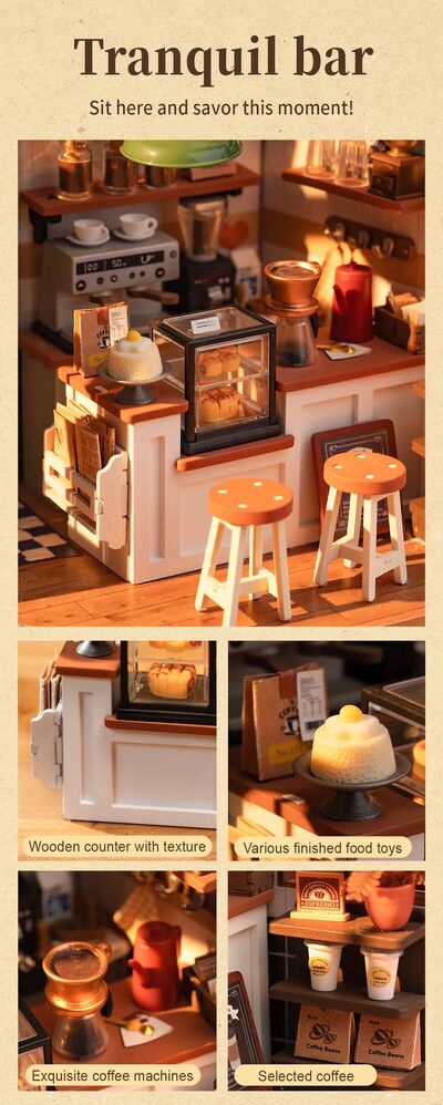 Rolife Wooden Model - DIY Miniature House Flavoury Café