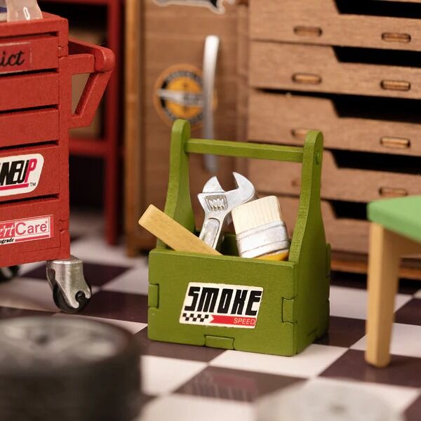 Rolife Wooden Model - DIY Miniature House Garage Workshop