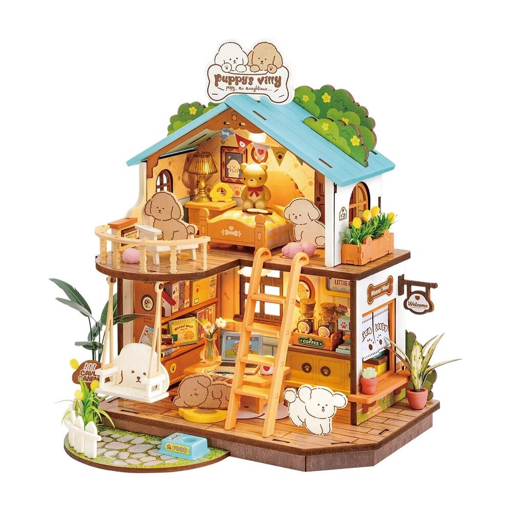 Rolife Wooden Model - DIY Miniature House Puppy's Cozy Villa