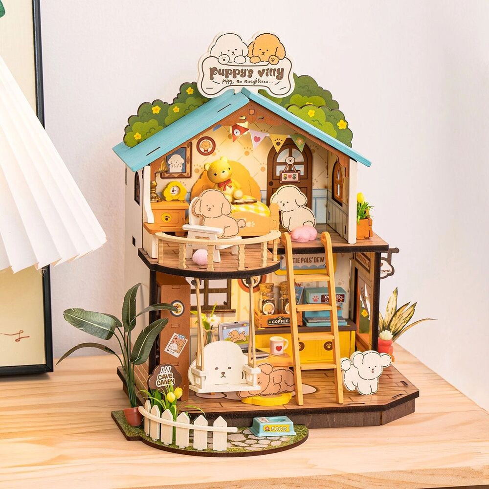 Rolife Wooden Model - DIY Miniature House Puppy's Cozy Villa