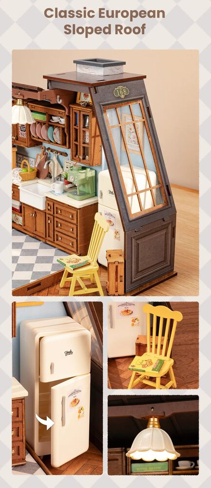 Rolife Wooden Model - DIY Miniature House Baking Kitchen