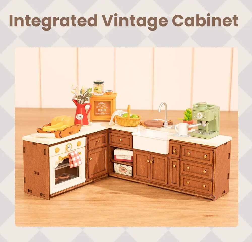 Rolife Wooden Model - DIY Miniature House Baking Kitchen