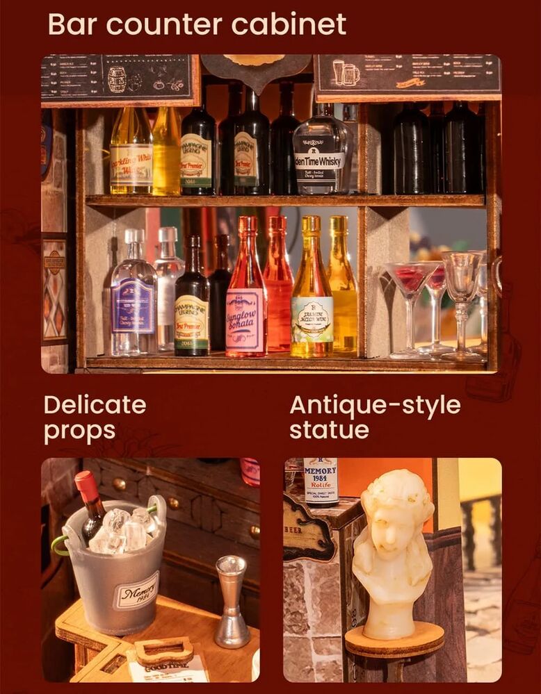 Rolife Wooden Model - DIY Miniature House Cheers Bar & Dining