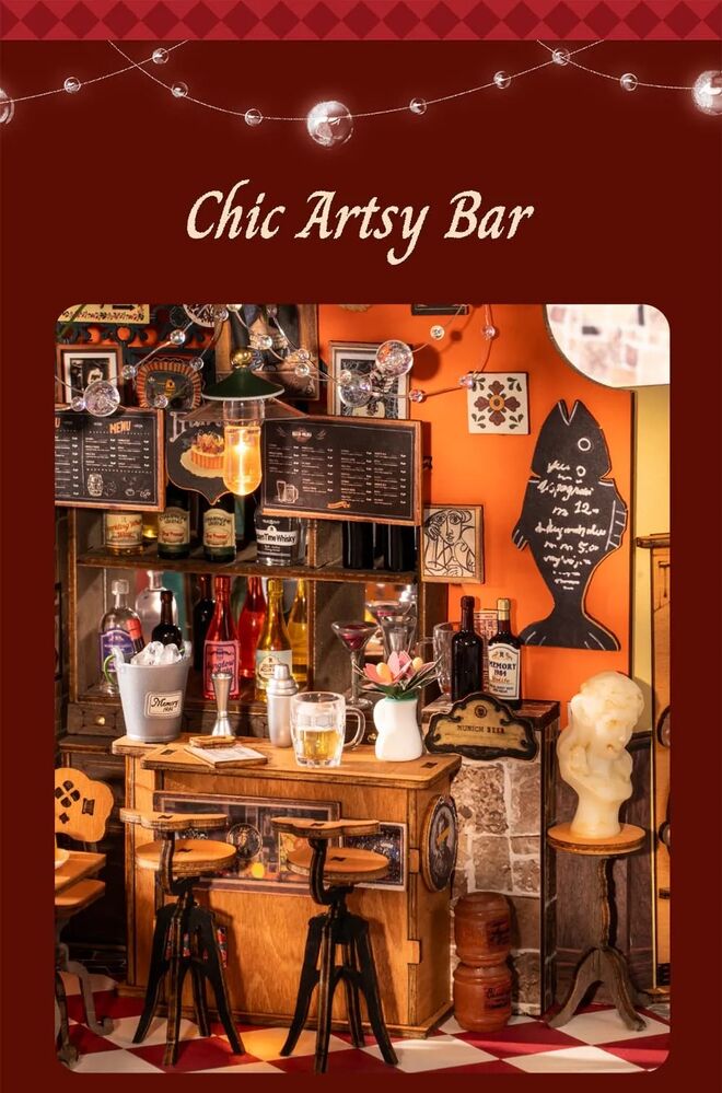 Rolife Wooden Model - DIY Miniature House Cheers Bar & Dining