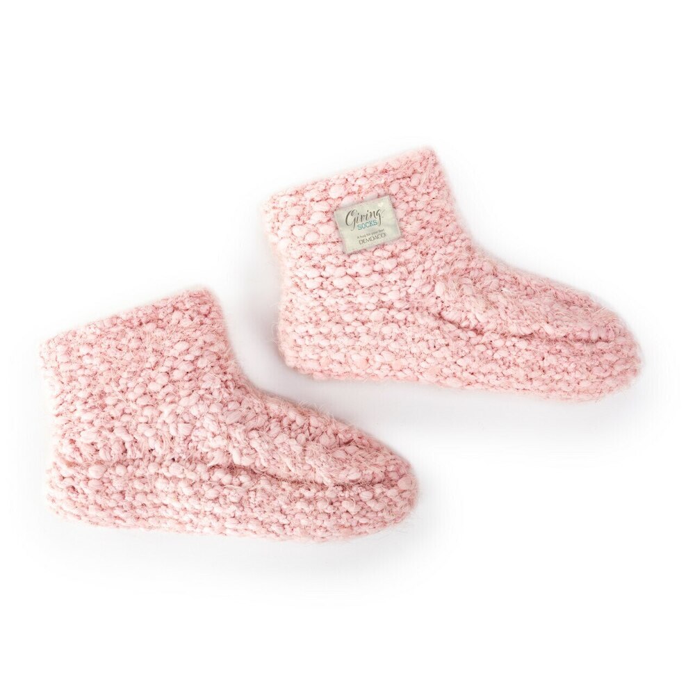 Demdaco Giving Slipper Booties - Pink