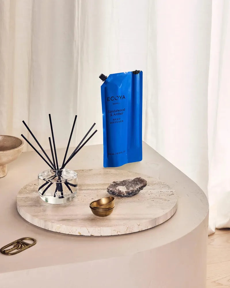 Ecoya Reed Diffuser Refill - Sandalwood & Amber