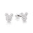 Couture Kingdom - Disney - Mickey Mouse Pave Crystal Stud Earrings White Gold