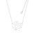 Couture Kingdom - Disney Junior - The Lion King Simba Outline Necklace White Gold