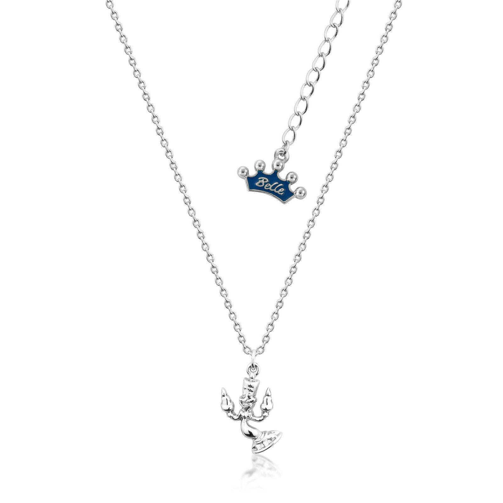 Couture Kingdom - Disney Junior - Beauty and the Beast Lumiere Necklace White Gold