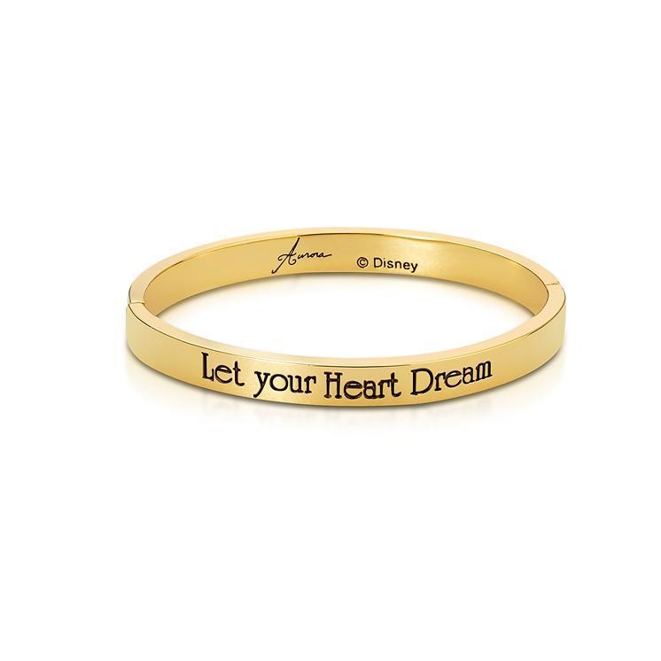 Couture Kingdom - Disney Junior - Sleeping Beauty Princess Aurora To Let Your Heart Dream Bangle Yellow Gold