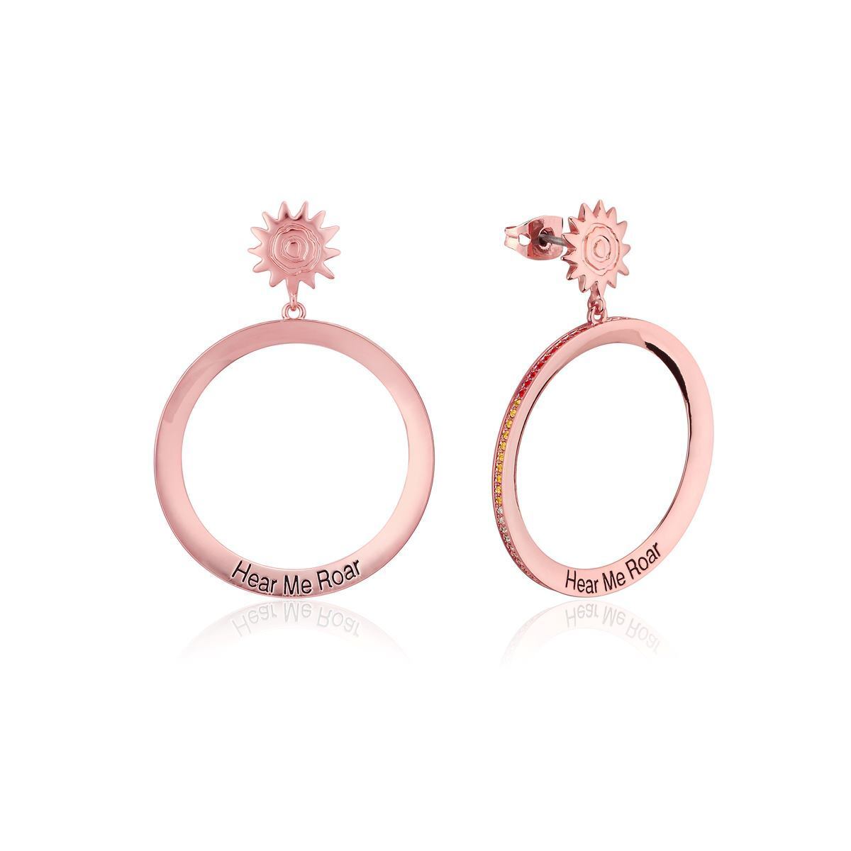 Disney Couture Kingdom - The Lion King - Hear Me Roar Hoop Earrings Rose Gold