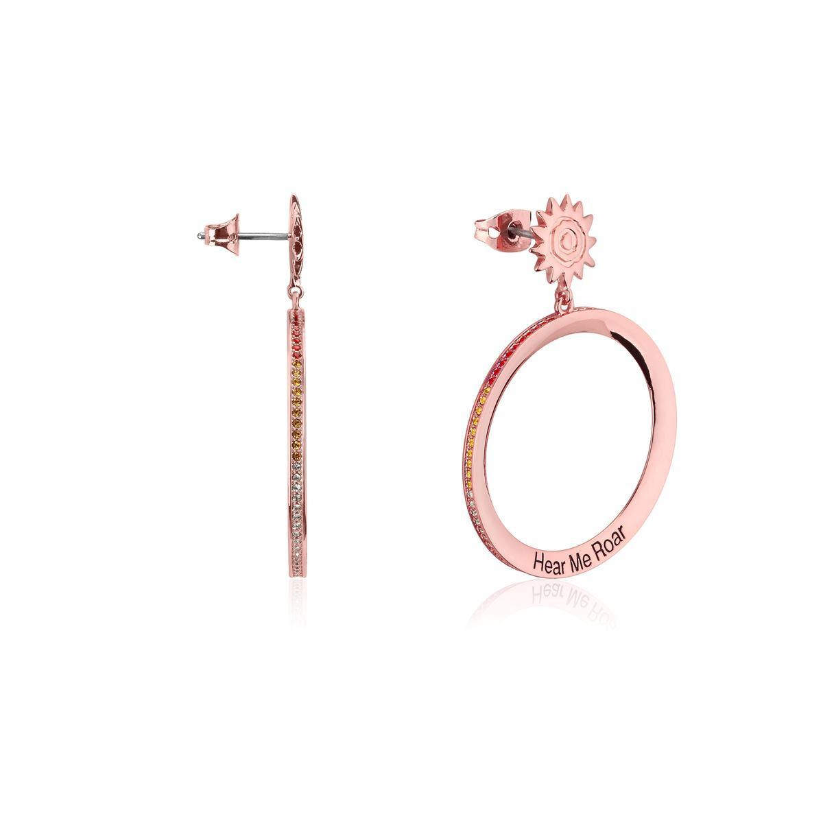 Disney Couture Kingdom - The Lion King - Hear Me Roar Hoop Earrings Rose Gold