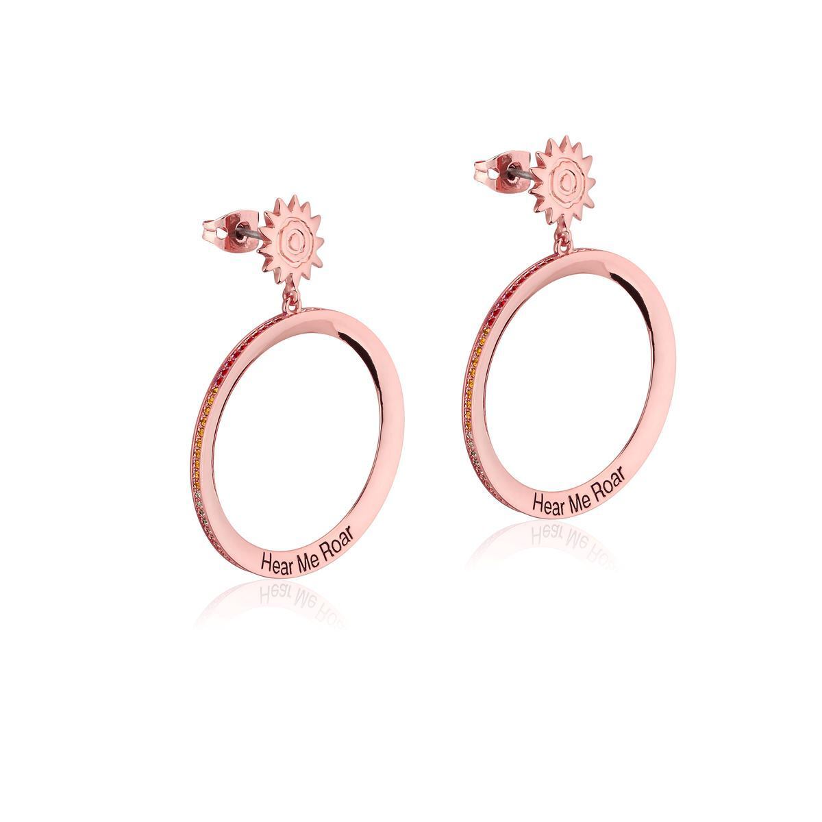 Disney Couture Kingdom - The Lion King - Hear Me Roar Hoop Earrings Rose Gold
