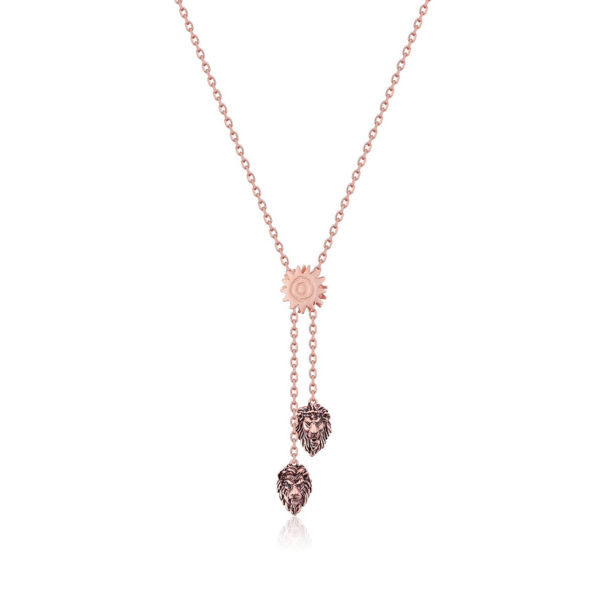 Couture Kingdom - Disney - The Lion King Simba Vs Scar Necklace Rose Gold