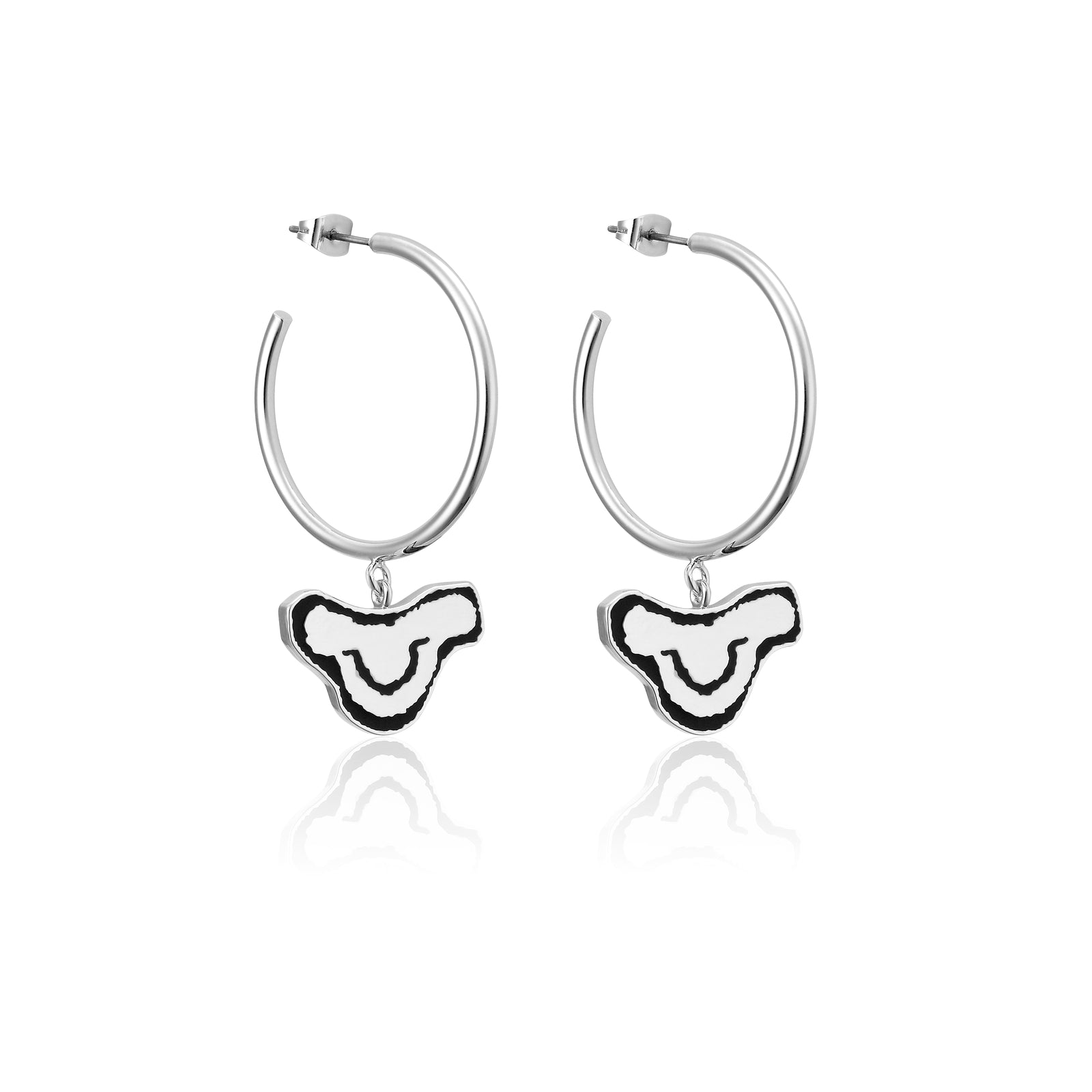 Couture Kingdom - Disney - The Lion King Simba Hoop Earrings White Gold