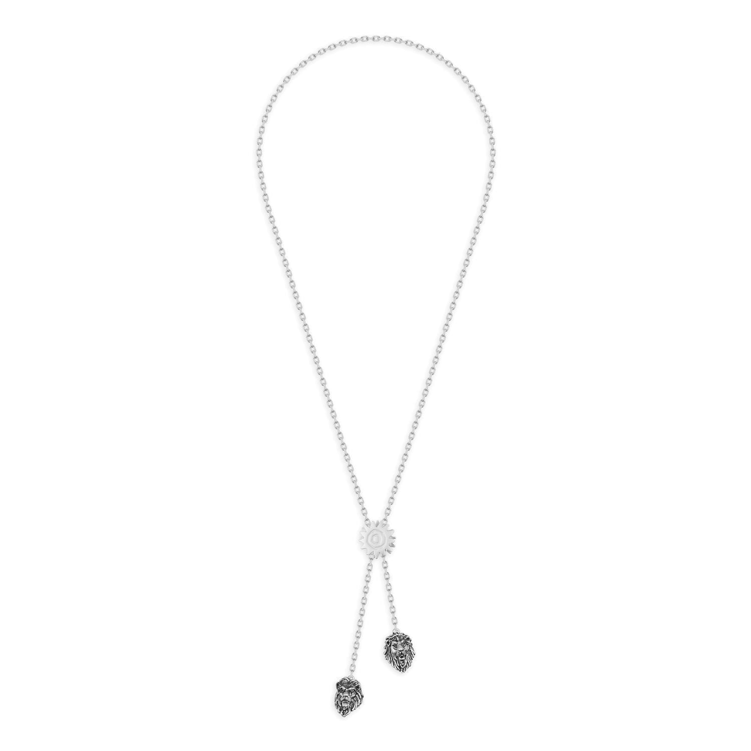 Couture Kingdom - Disney - The Lion King Simba Vs Scar Necklace White Gold