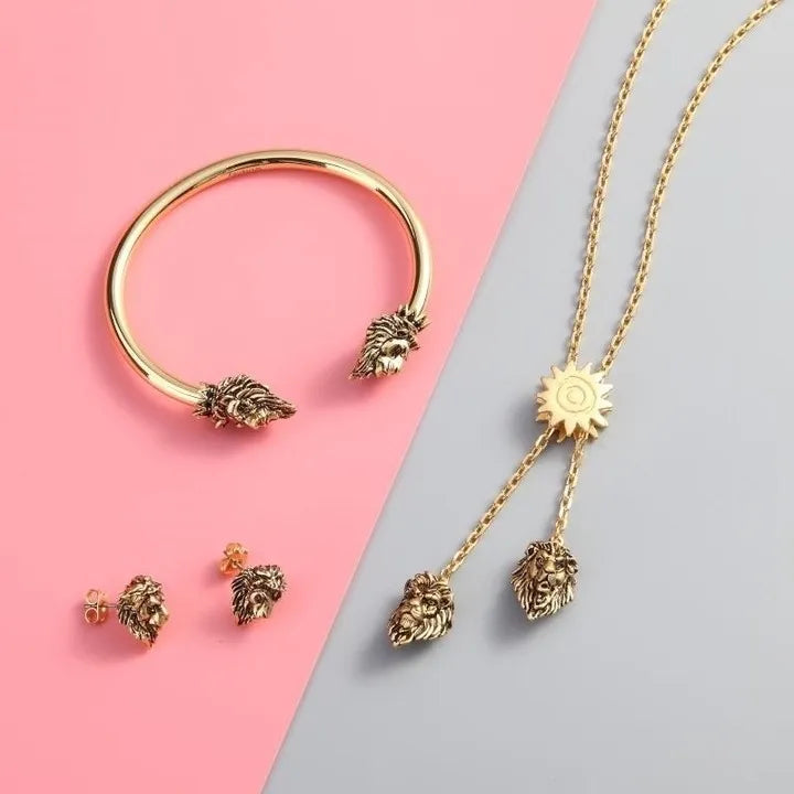 Couture Kingdom - Disney - The Lion King Simba Vs Scar Bangle Yellow Gold