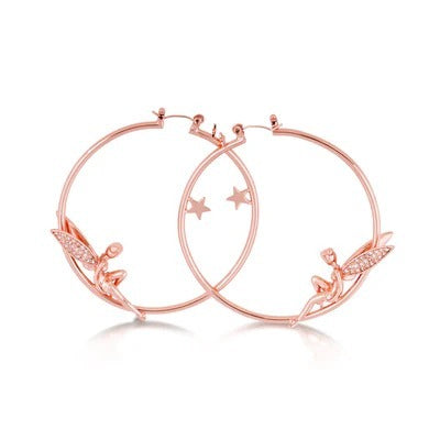 Couture Kingdom - Disney - Tinker Bell Hoop Earrings Rose Gold
