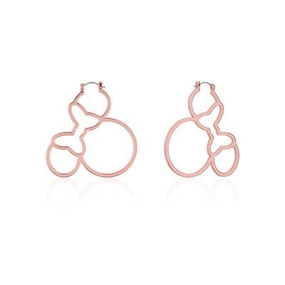 Disney Couture Kingdom - Minnie Mouse - Outline Hoop Earrings Rose Gold