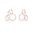 Disney Couture Kingdom - Minnie Mouse - Outline Hoop Earrings Rose Gold
