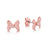 Couture Kingdom - Disney -  Minnie Mouse Crystal Bow Stud Earrings Rose Gold