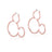 Couture Kingdom - Disney - Mickey Mouse Outline Hoop Earrings Rose Gold