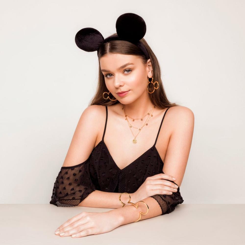 Couture Kingdom - Disney - Mickey Mouse Outline Hoop Earrings Rose Gold