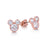 Couture Kingdom - Disney - Mickey Mouse Crystal Stud Earrings Rose Gold