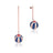 Couture Kingdom - Disney - Dumbo Circus Ball Drop Earrings Rose Gold