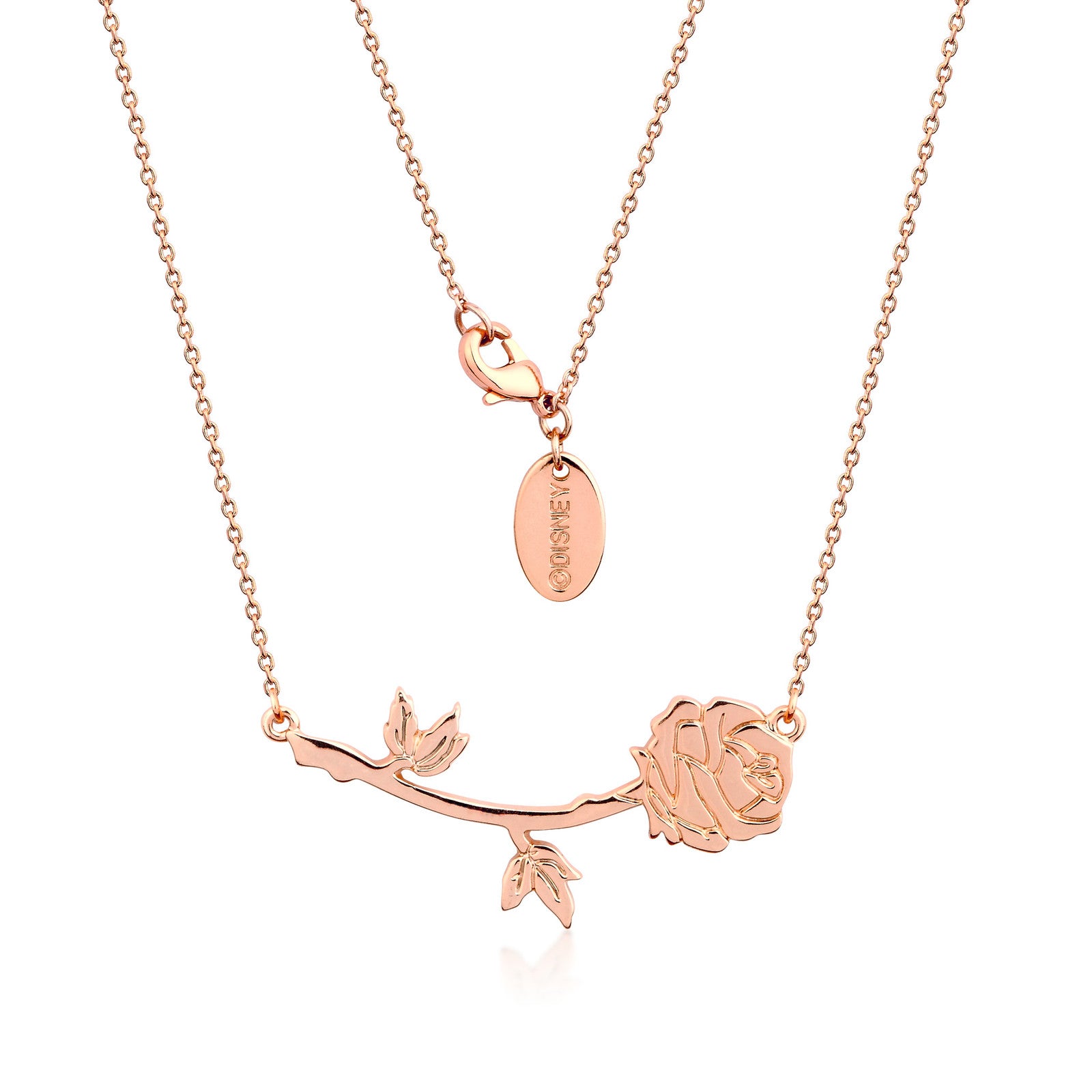 Couture Kingdom - Disney - Beauty and the Beast Rose Necklace Rose Gold