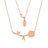Couture Kingdom - Disney - Beauty and the Beast Rose Necklace Rose Gold