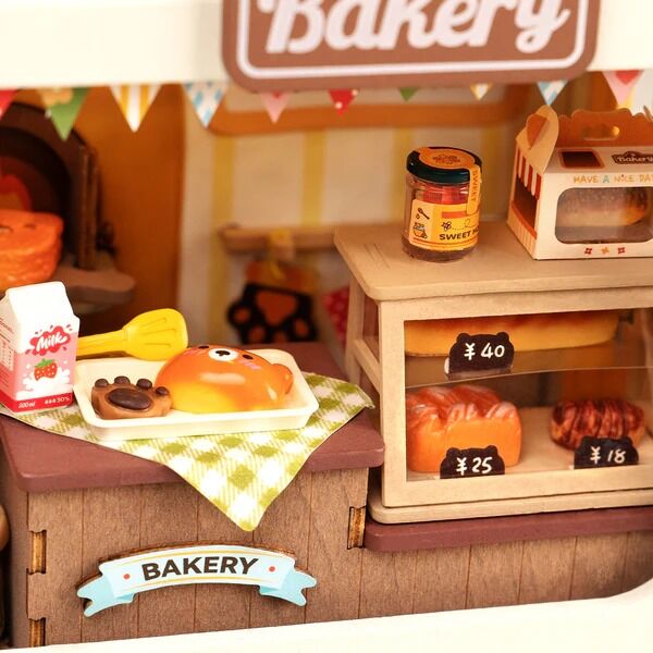 Rolife Wooden Model - DIY Miniature House Teddy's Bread Box