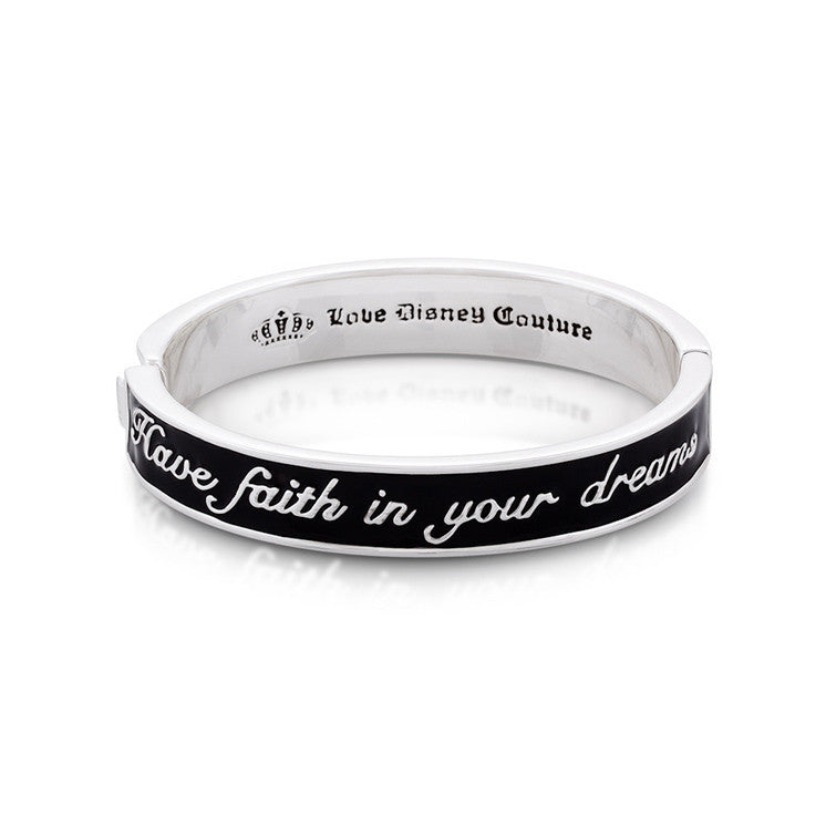 Couture Kingdom - Disney - Tinker Bell Black Dreams Bangle White Gold