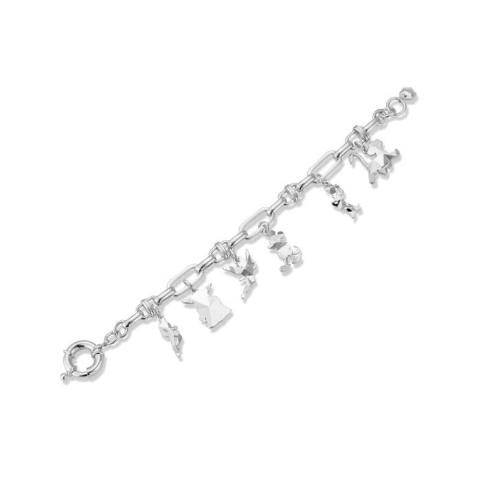 Couture Kingdom - Disney D100 - Multi-Franchise Collectors Charm Bracelet White Gold