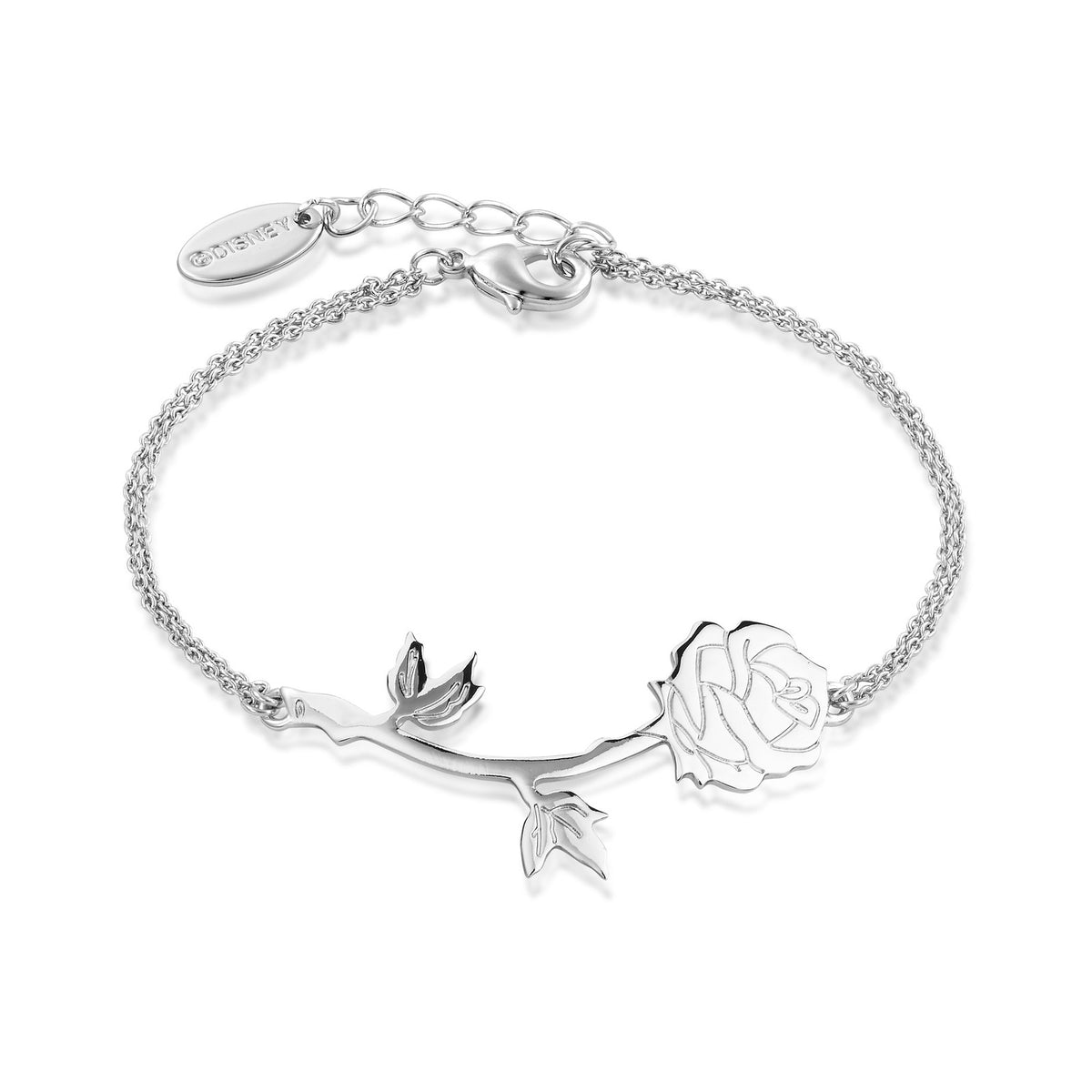 Couture Kingdom - Disney - Beauty and the Beast Rose Bracelet White Gold