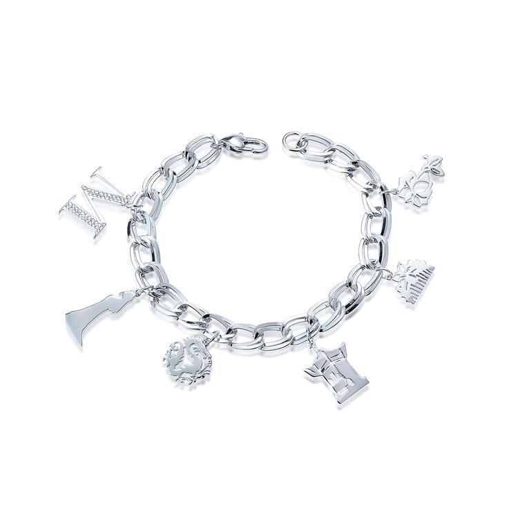 Couture Kingdom - Disney - Mulan Charm Bracelet White Gold