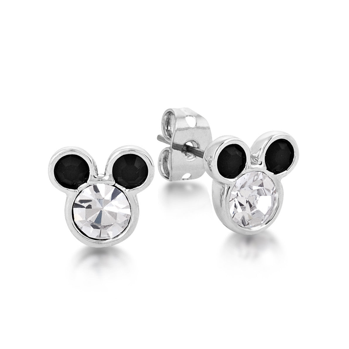 Couture Kingdom - Disney - Mickey Mouse - Crystal Stud Earrings White Gold