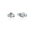 Couture Kingdom - Disney - Mulan - Warrior Symbol Stud Earrings White Gold