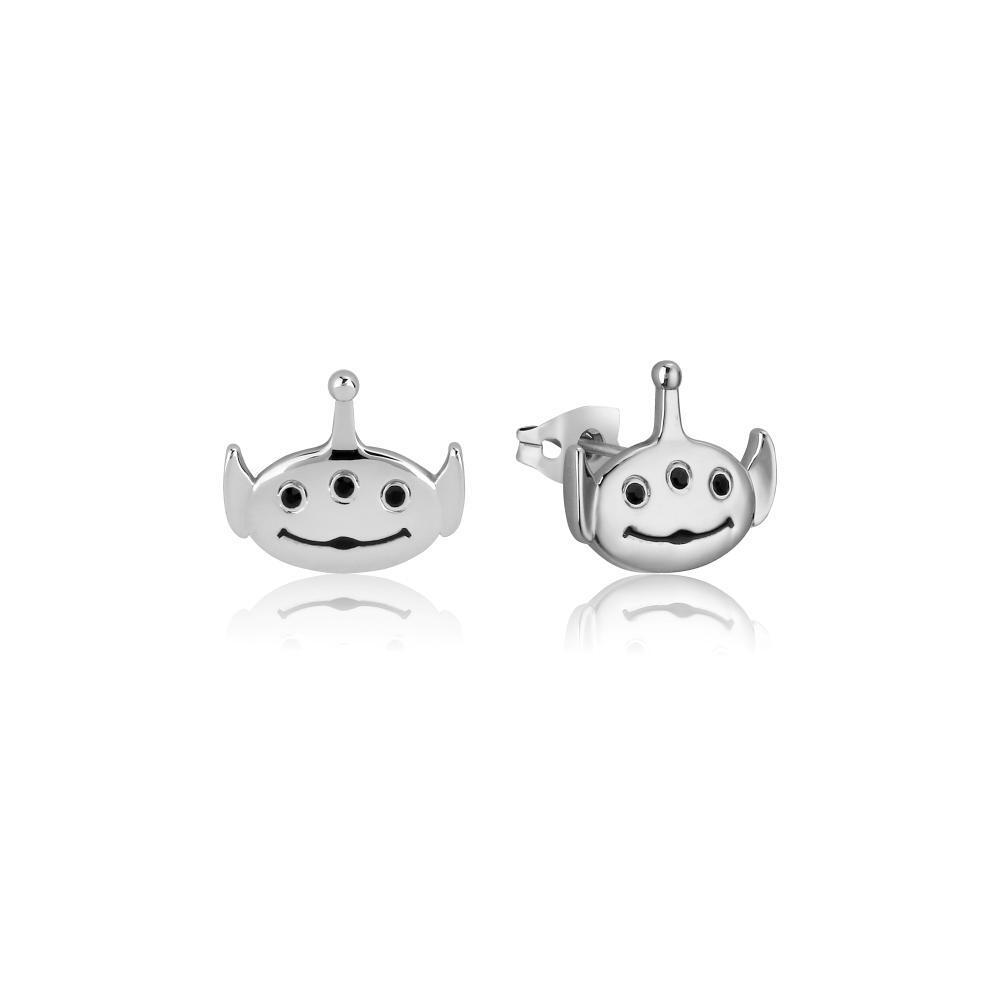 Couture Kingdom - Disney - Toy Story - Alien Stud Earrings White Gold