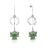 Couture Kingdom - Disney - Toy Story - Alien Crystal Claw Drop Earrings White Gold