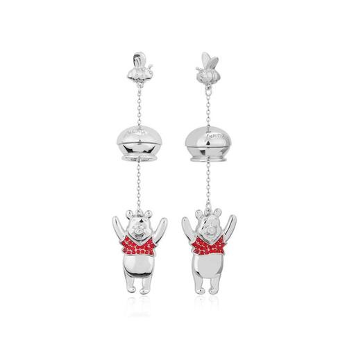 Couture Kingdom - Disney - Winnie the Pooh - Honey Pot Drop Earrings White Gold