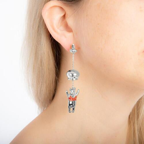 Couture Kingdom - Disney - Winnie the Pooh - Honey Pot Drop Earrings White Gold