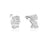 Couture Kingdom - Disney - Cinderella - Jaq & Gus Stud Earrings White Gold
