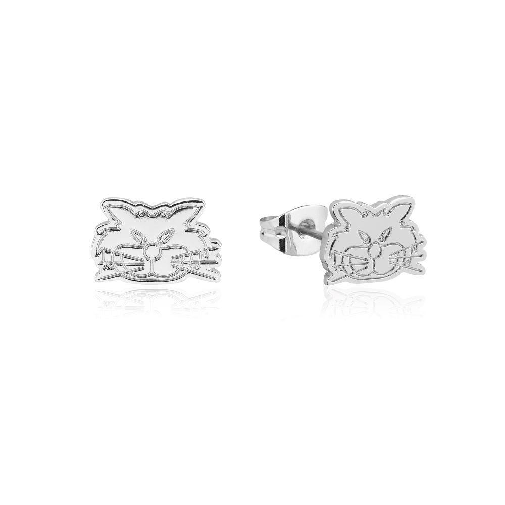 Couture Kingdom - Disney - Cinderella - Lucifer Stud Earrings White Gold
