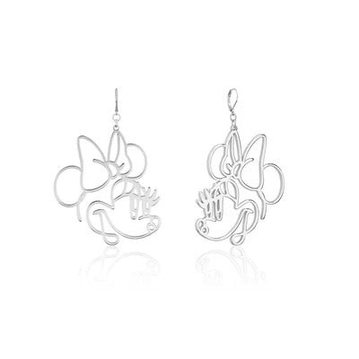 Disney Couture Kingdom - Minnie Mouse - Wire Style Drop Earrings Silver